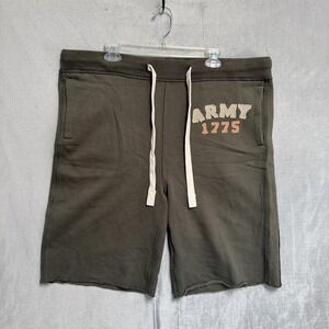 Rapid Dominance Sweat Shorts‎ Mens 2XL Green Army 1775 Fleece Drawstring Logo